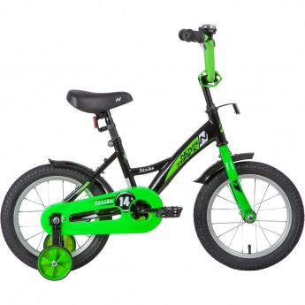 Детский велосипед NOVATRACK STRIKE 14” черный-зеленый Детский велосипед NOVATRACK STRIKE 14” черный-зеленый