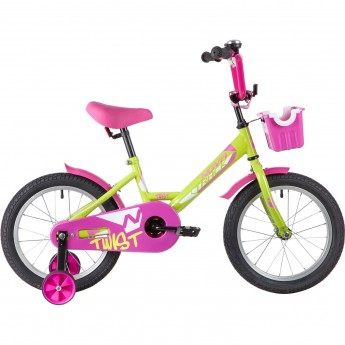 Детский велосипед NOVATRACK TWIST 16” зелено-розовый Детский велосипед NOVATRACK TWIST 16” зелено-розовый