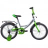 Детский велосипед NOVATRACK VECTOR 18” серебристо-зеленый 183VECTOR.SL9
