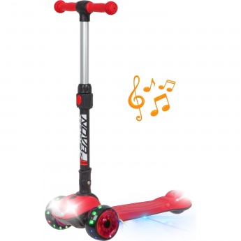 Кикборд NOVATRACK RAINBOW CAR BOY PRO красный Кикборд NOVATRACK RAINBOW CAR BOY PRO красный