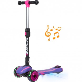 Кикборд NOVATRACK RAINBOW CAR GIRL PRO фиолетовый Кикборд NOVATRACK RAINBOW CAR GIRL PRO фиолетовый