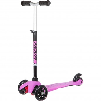 Самокат для детей NOVATRACK DISCO-KIDS BASIC черно-розовый