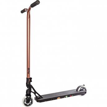 Самокат NOVATRACK PSYCHO 90, 110 мм, черный с коричневым Самокат NOVATRACK PSYCHO 90, 110 мм, черный с коричневым