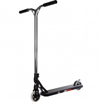 Самокат NOVATRACK PSYCHO 90, 110 мм, черный с серебристым Самокат NOVATRACK PSYCHO 90, 110 мм, черный с серебристым