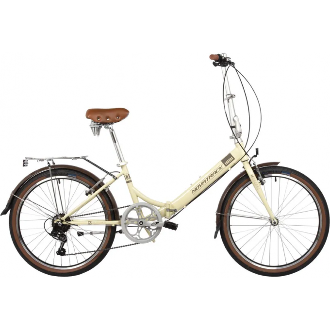 Складной велосипед NOVATRACK AURORA 24" бежевый 24FAURORA6S.BG4