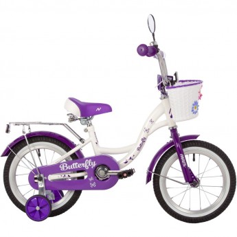 Велосипед NOVATRACK BUTTERFLY 14" (2023), рама 9", фиолетовый Велосипед NOVATRACK BUTTERFLY 14" (2023), рама 9", фиолетовый